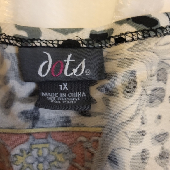 Dots - Redish Orange Black Yellow and White Designer Patterned Dress, S… - Picture 10 of 10